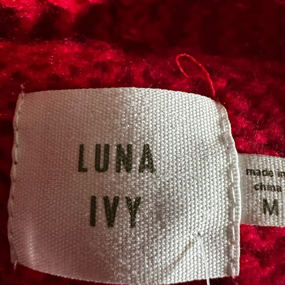 NWT Medium Red and Pink Luna Ivy Bow Button-Up Cardigan - Picture 3 of 3